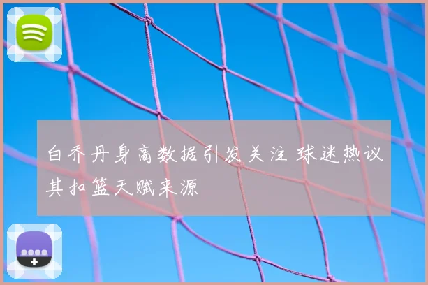 白乔丹身高数据引发关注 球迷热议其扣篮天赋来源